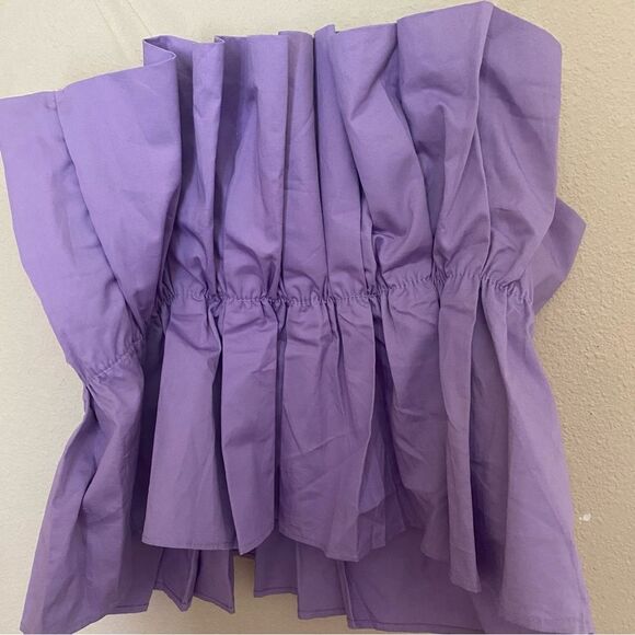 NWT Do + Be Strapless Purple Ruffle Top - Picture 7 of 7